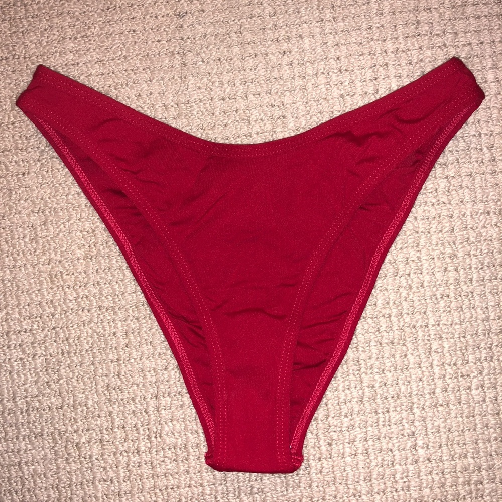 red check bikini bottoms